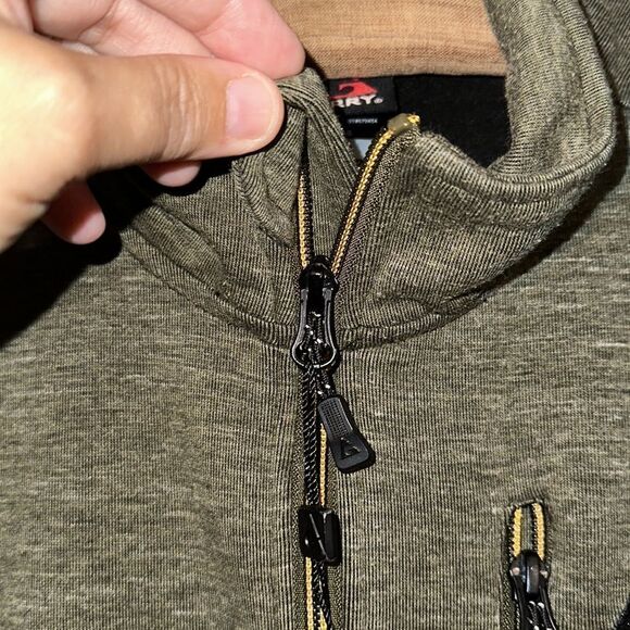 GERRY M Men’s Camo Green Heathered Full Zip Sweatshirt - Picture 8 of 16